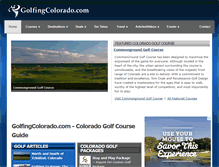 Tablet Screenshot of golfingcolorado.com